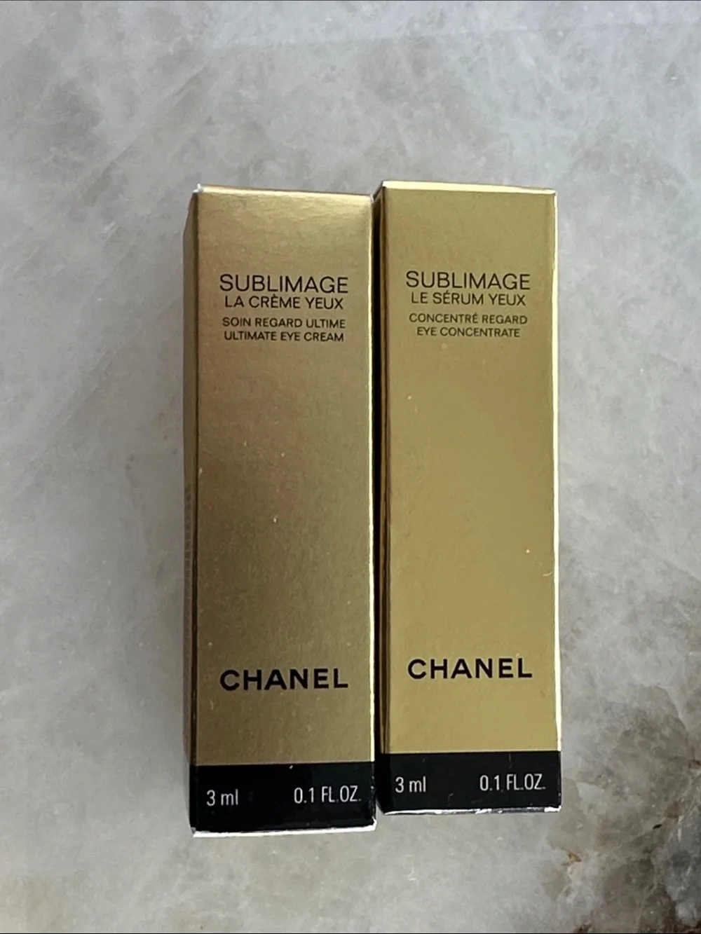 CHANEL Sublimage Eye Cream & Serum Duo - Gold 3ml 0.1 Fl oz each